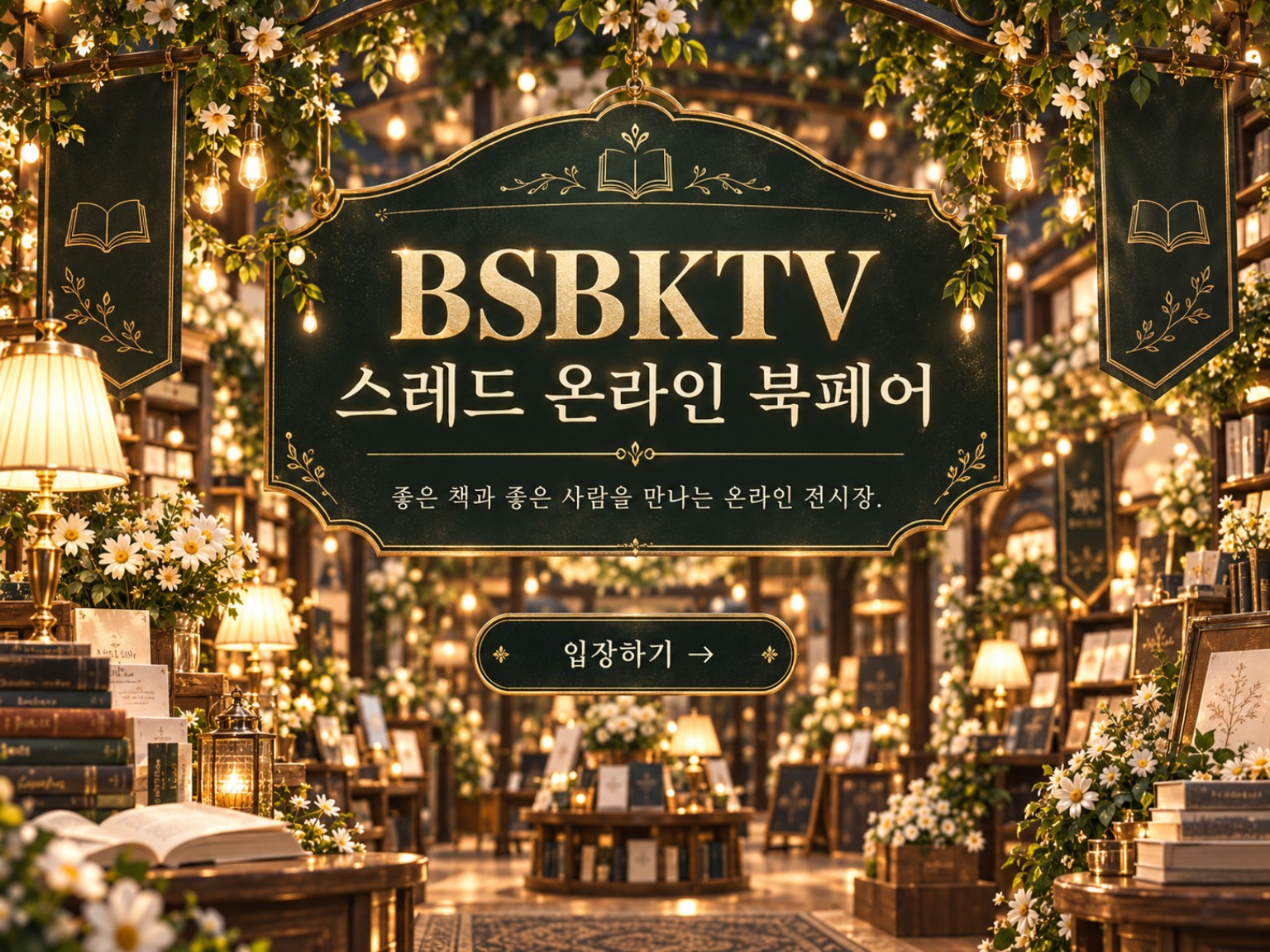 BSBKTV 스레드 온라인 북페어 입구 — 좋은 책과 좋은 사람을 만나는 온라인 전시장
